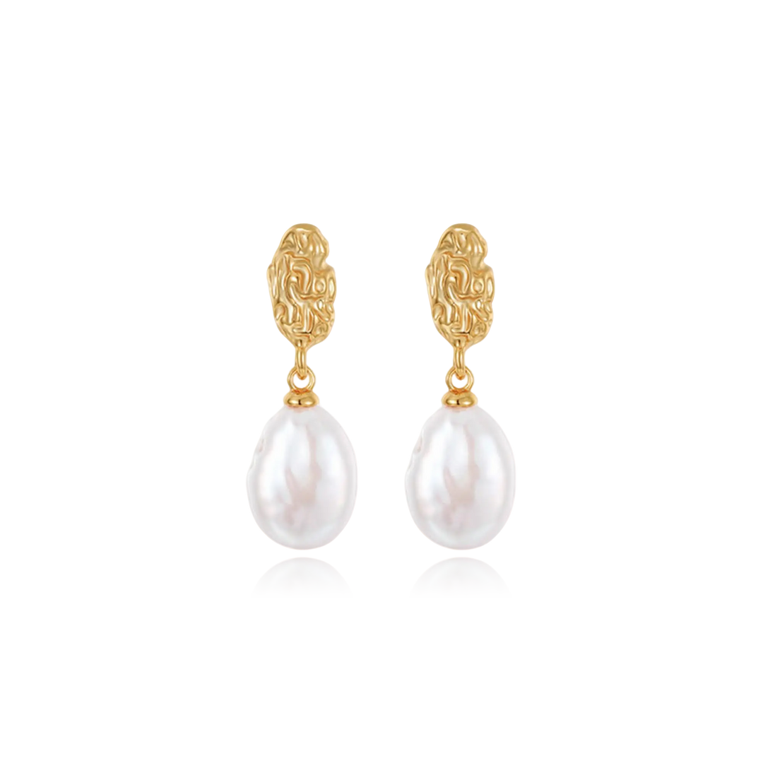 Baroque Drop Pearl Earrings