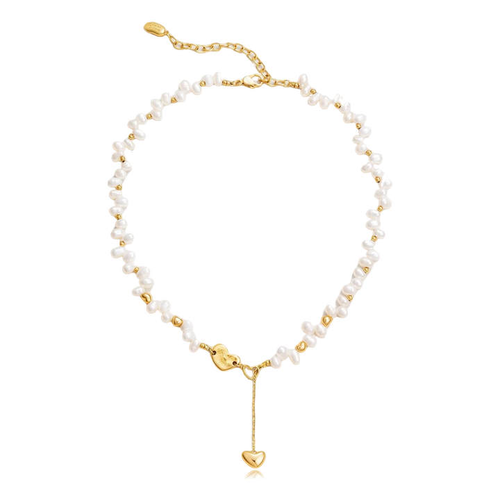 Lucky Heart Pearl Necklace