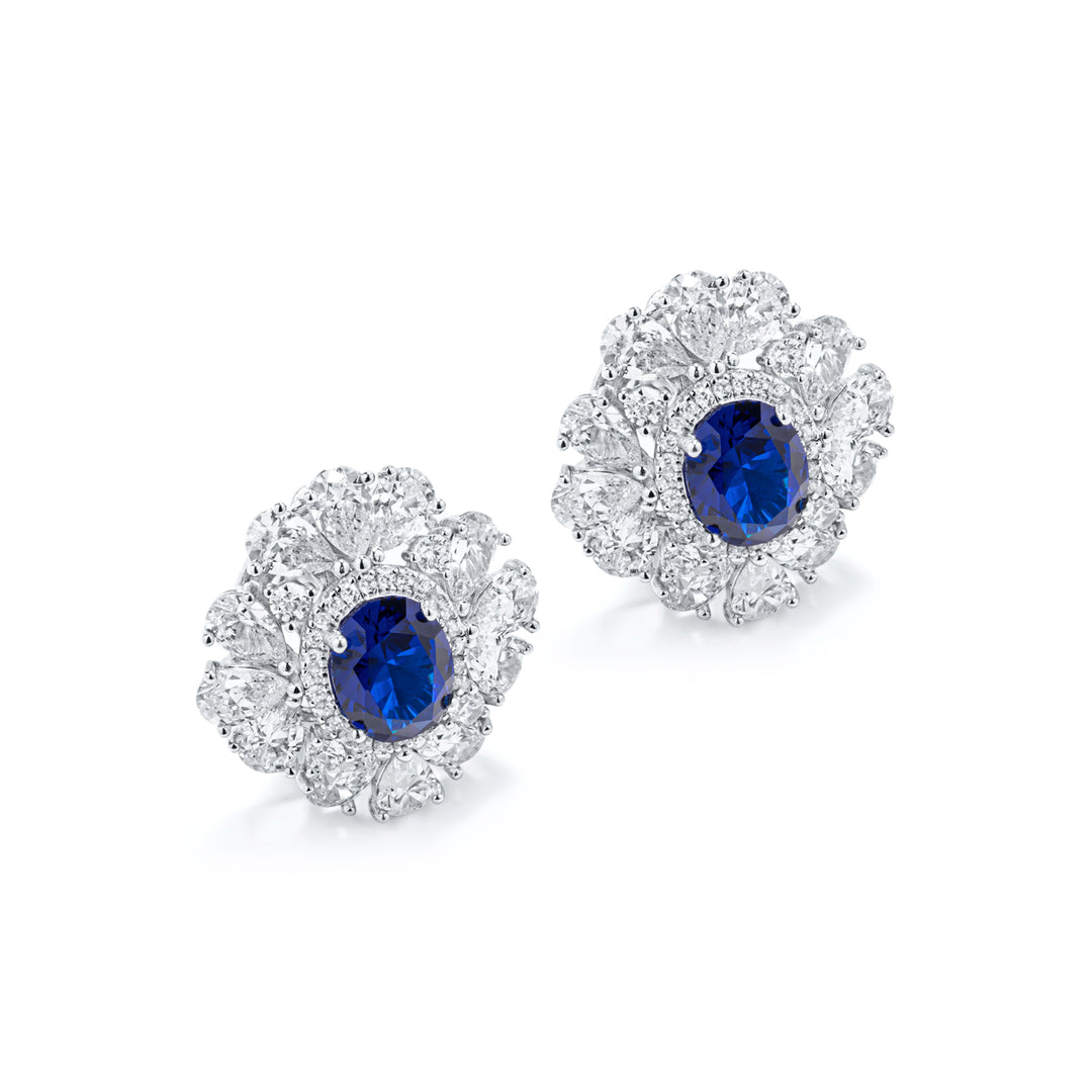 Azure Radiance Statement Earrings