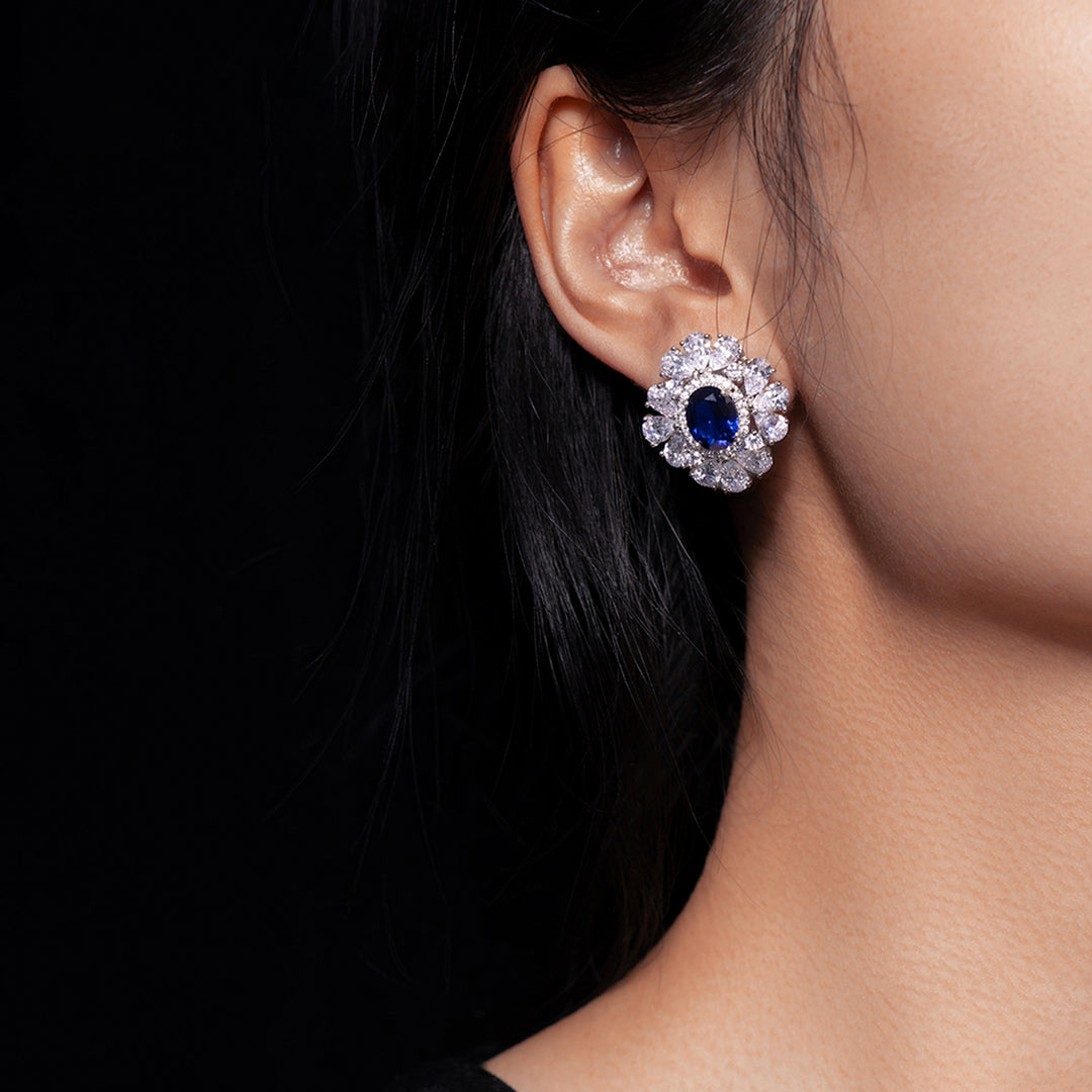 Azure Radiance Statement Earrings