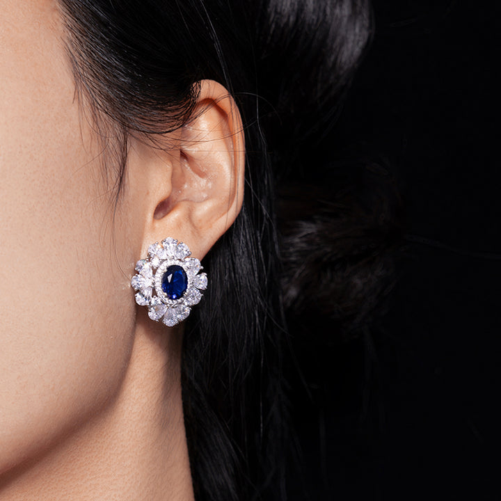 Azure Radiance Statement Earrings
