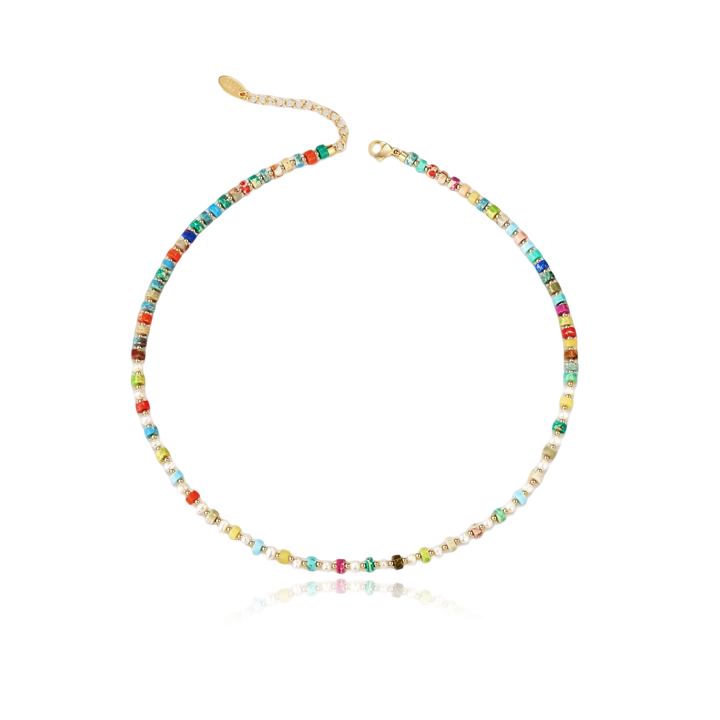 Colorful Gemstone Beaded Necklace
