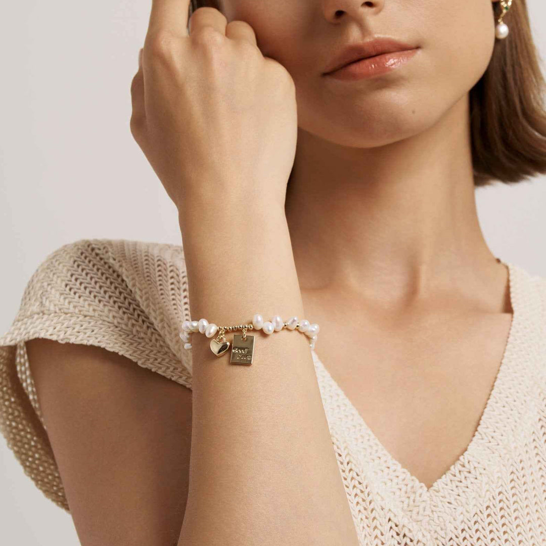 Fortune Heart Pearl Bracelet