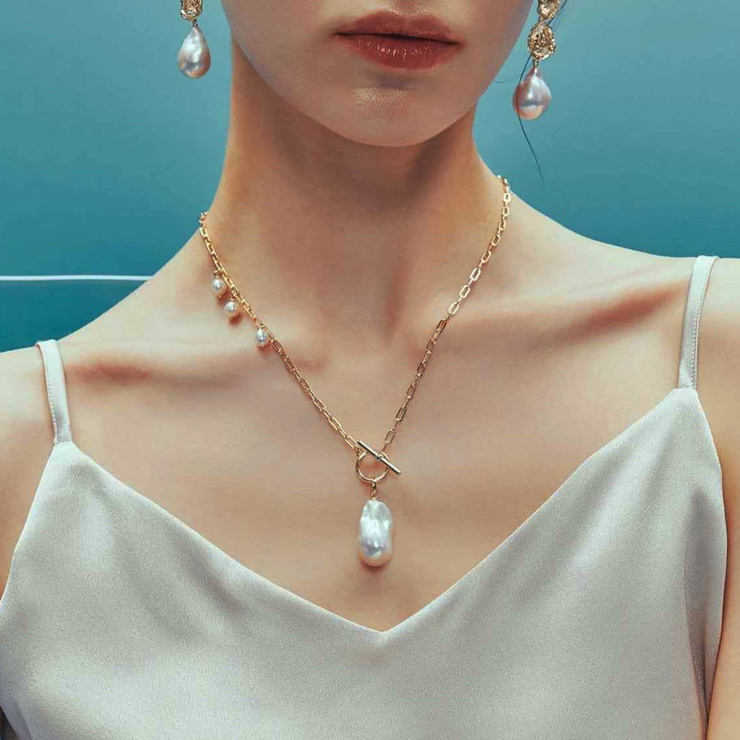 Breaking Dawn Baroque Pearl Necklace