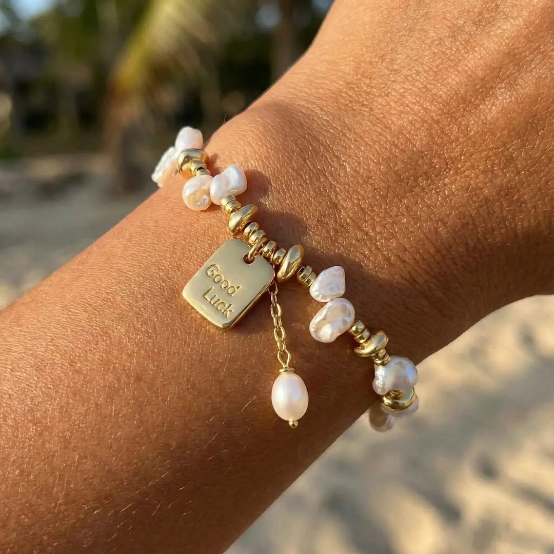 Lucky Charm Keshi Pearl Bracelet