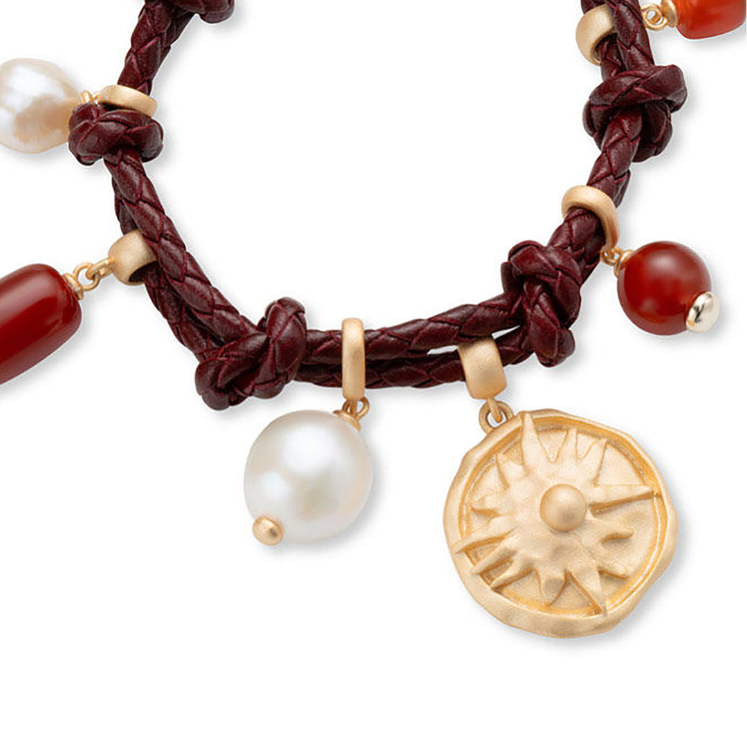 Solar Radiance Red Agate Bracelet