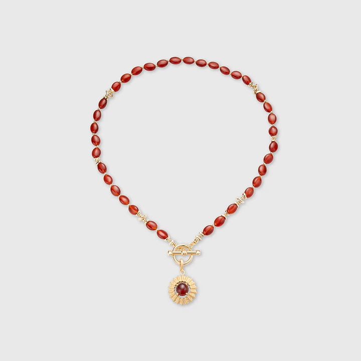 Solar Essence Red Agate Necklace