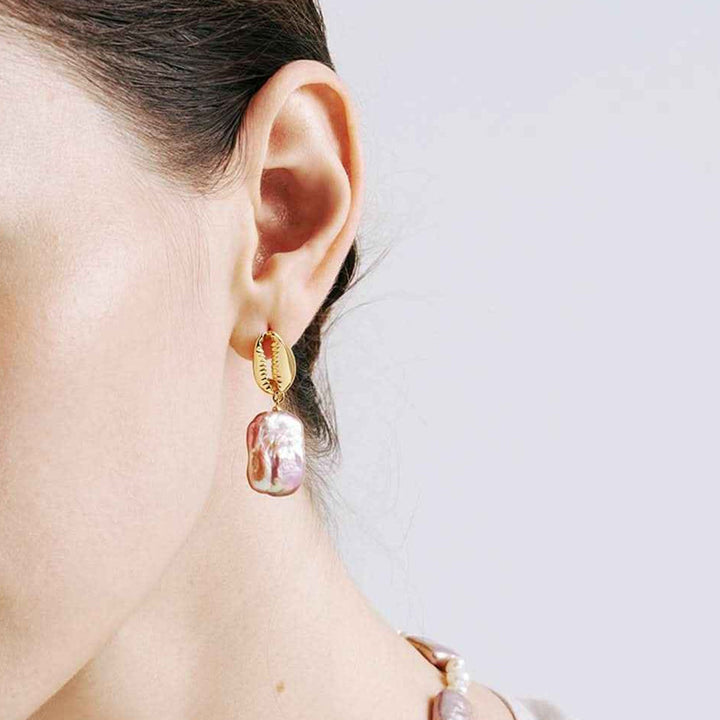 Ocean Treasure Baroque Pearl Earrings