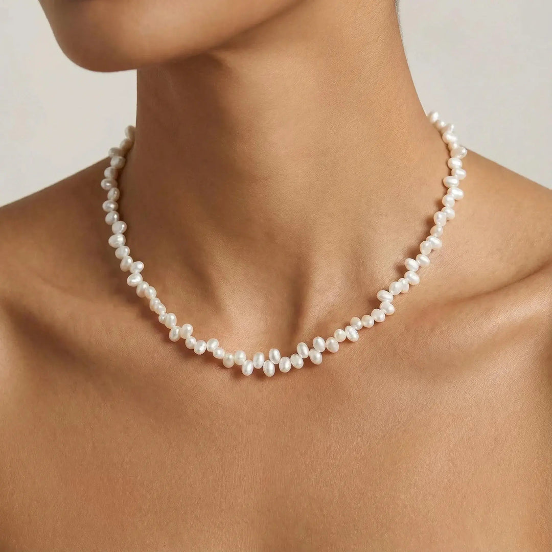 Irregular Pearl Strand Necklace