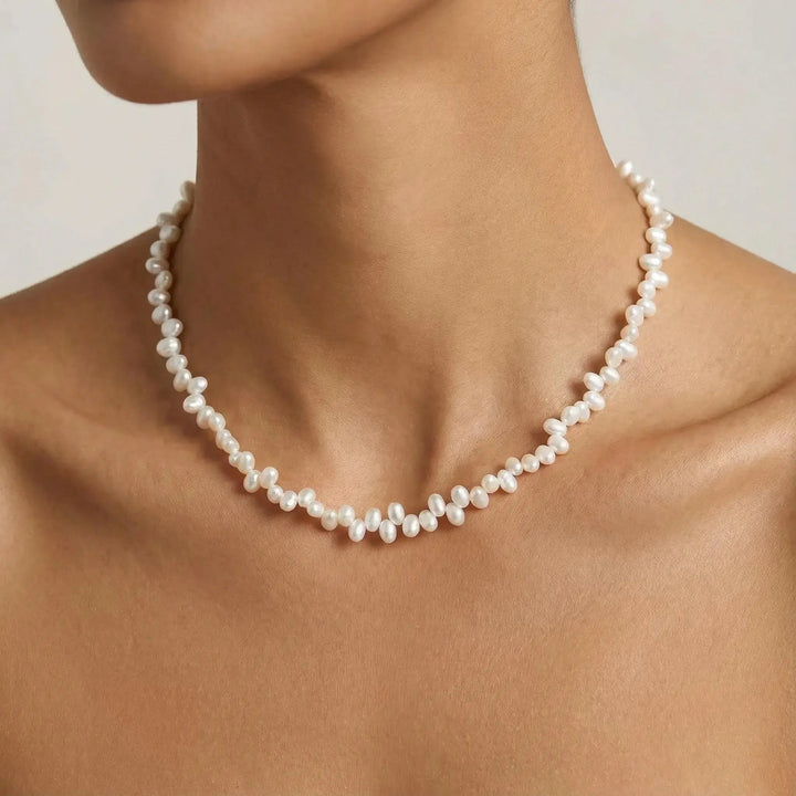 Irregular Pearl Strand Necklace