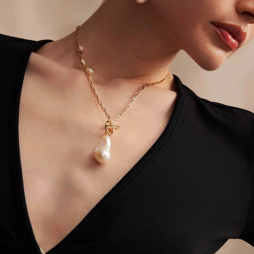 Breaking Dawn Baroque Pearl Necklace