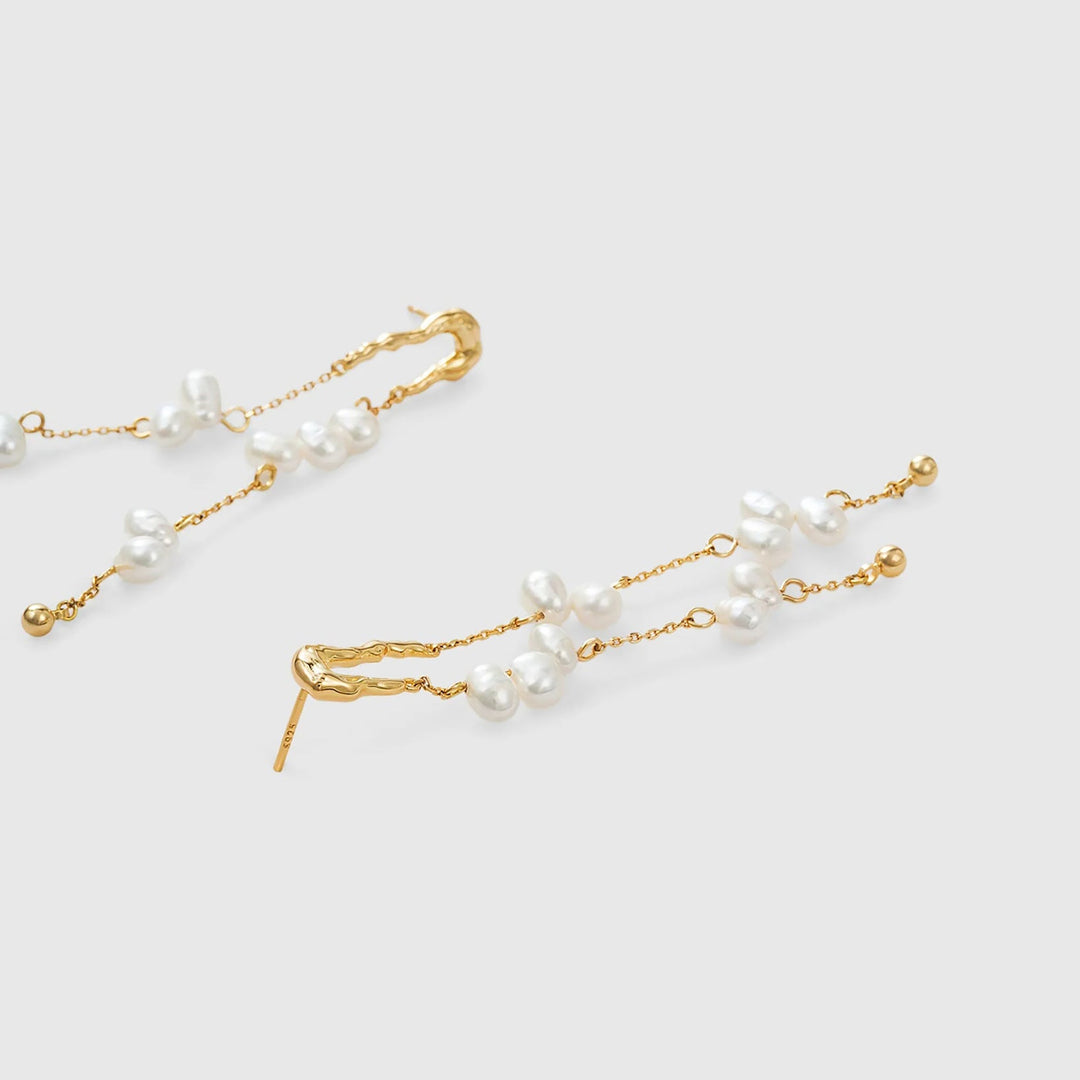 Coastal Glow Pearl Drop Earrings