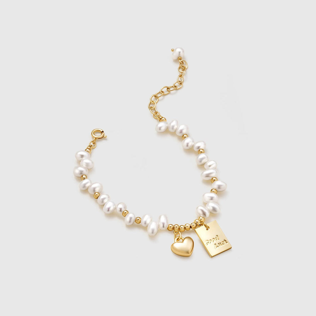 Fortune Heart Pearl Bracelet