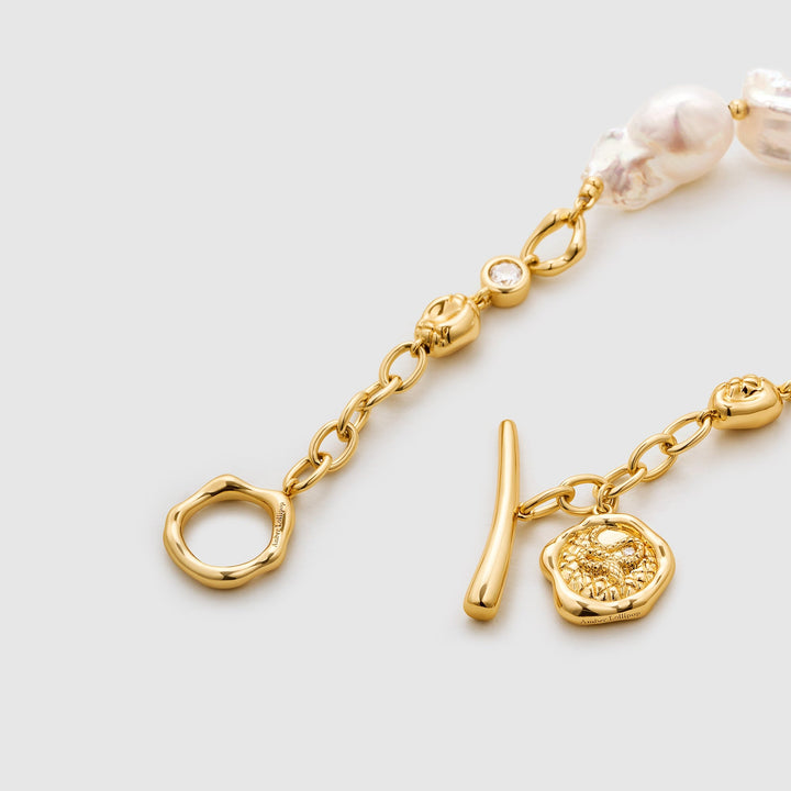 Gilded Tides Pearl Bracelet