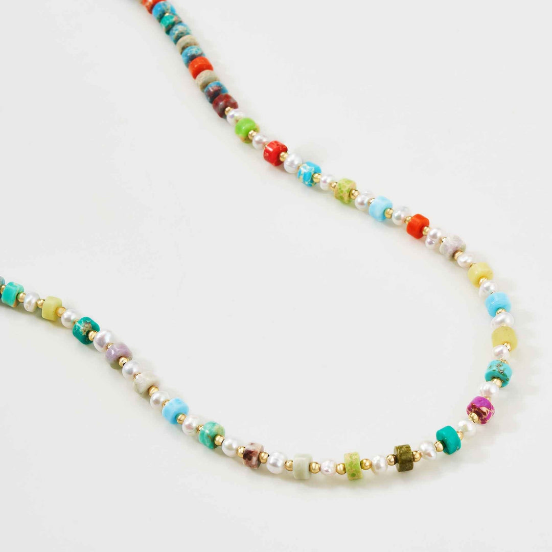 Colorful Gemstone Beaded Necklace