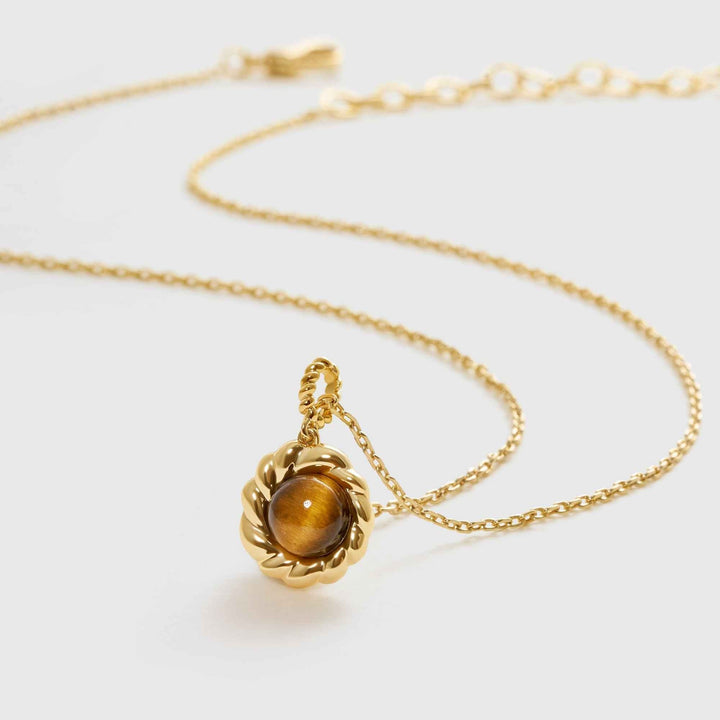 Amber Coffee Pendant Necklace