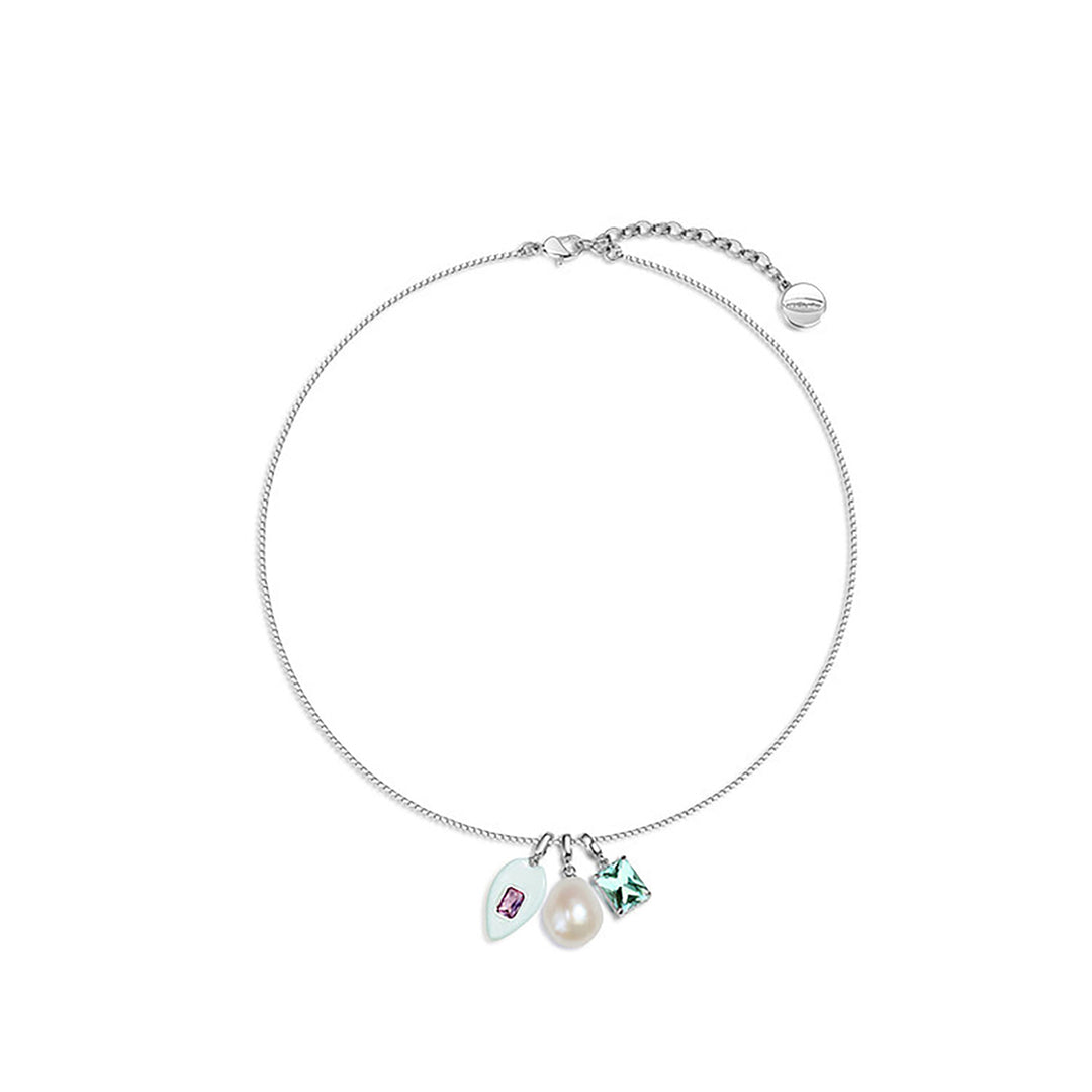 Pearl Leaf Charm Necklace