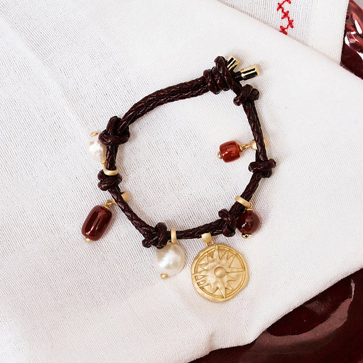 Solar Radiance Red Agate Bracelet