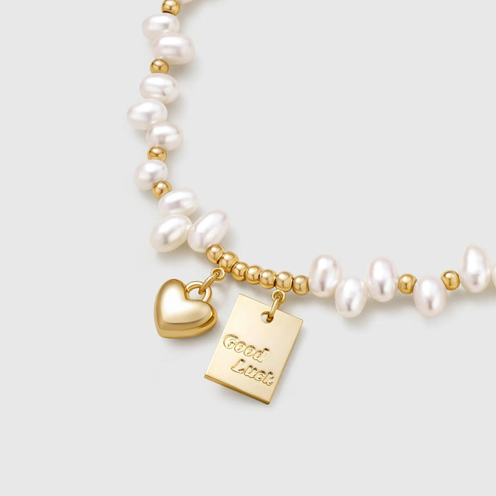 Fortune Heart Pearl Bracelet
