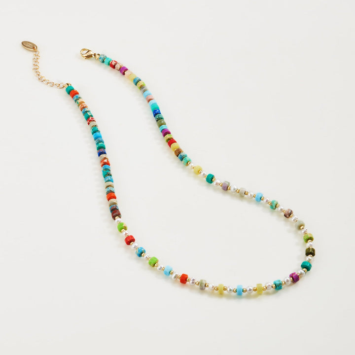 Colorful Gemstone Beaded Necklace