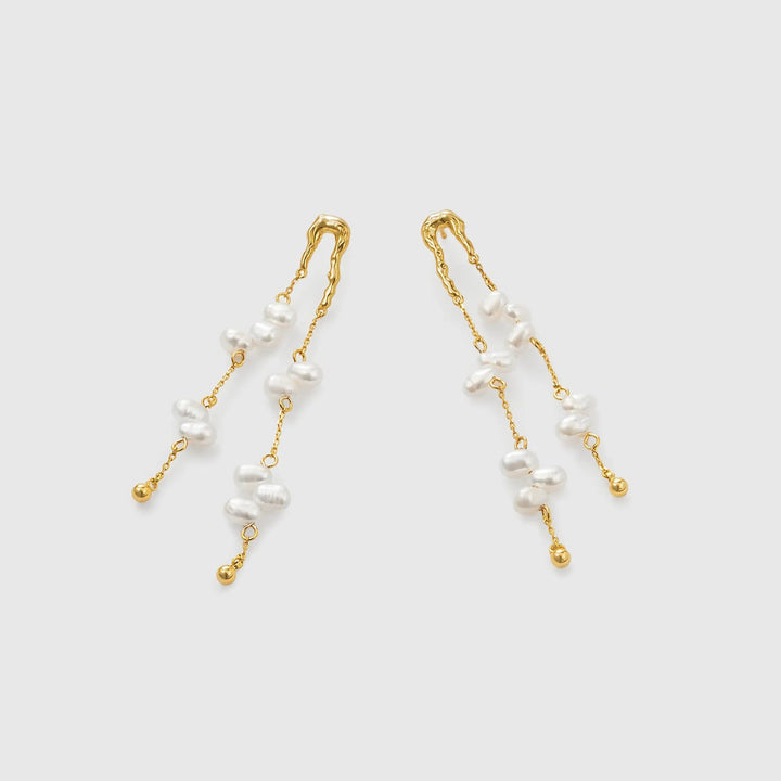 Coastal Glow Pearl Drop Earrings