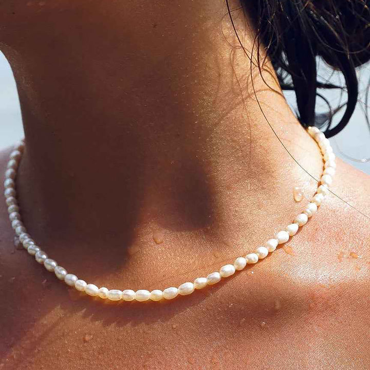 Classic Rice Pearls Necklace