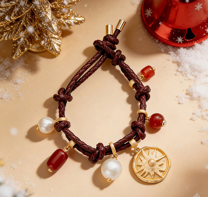 Solar Radiance Red Agate Bracelet