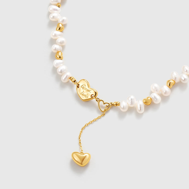 Lucky Heart Pearl Necklace