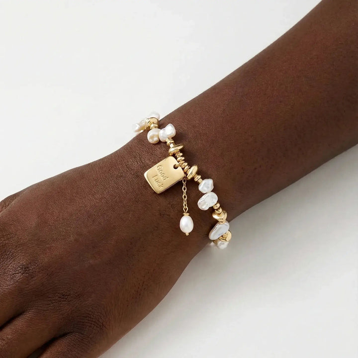 Lucky Charm Keshi Pearl Bracelet