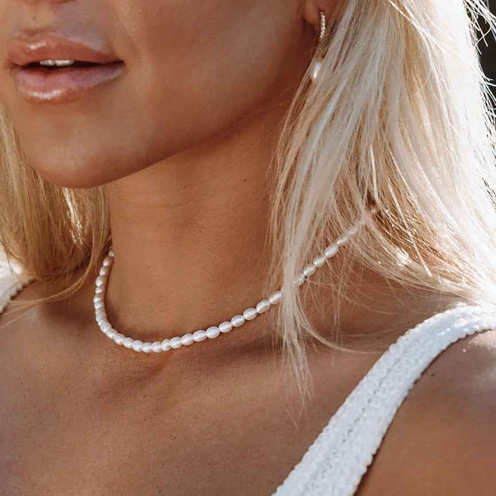 Classic Rice Pearls Necklace