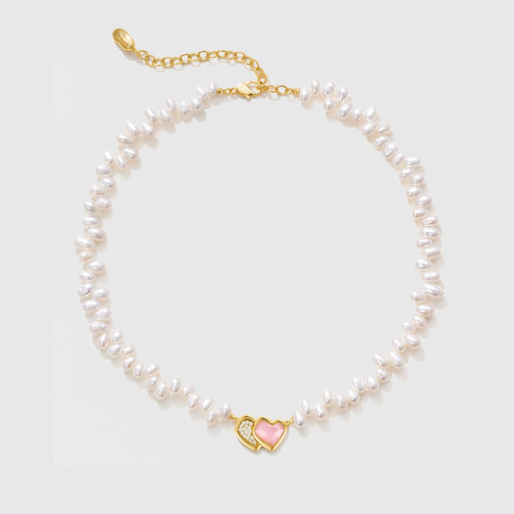 Blush Heart Charm Necklace