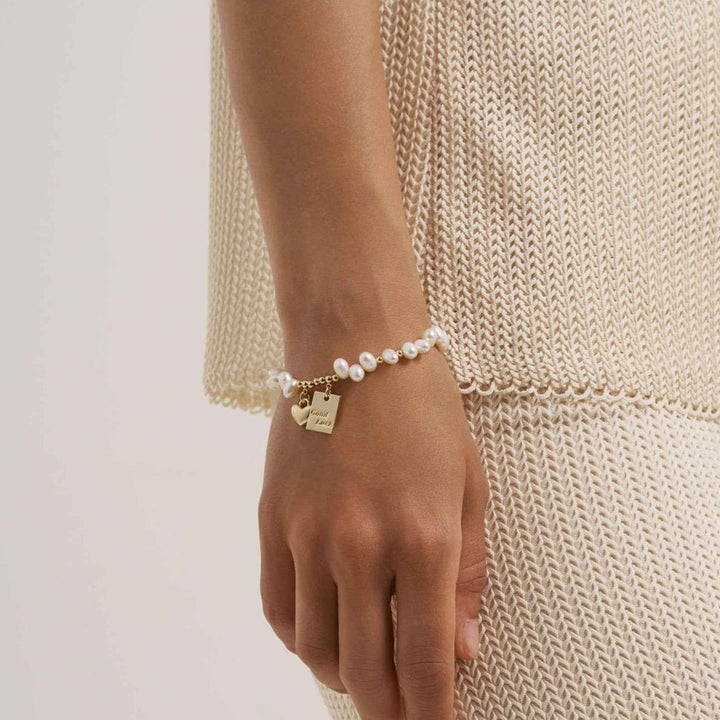 Fortune Heart Pearl Bracelet