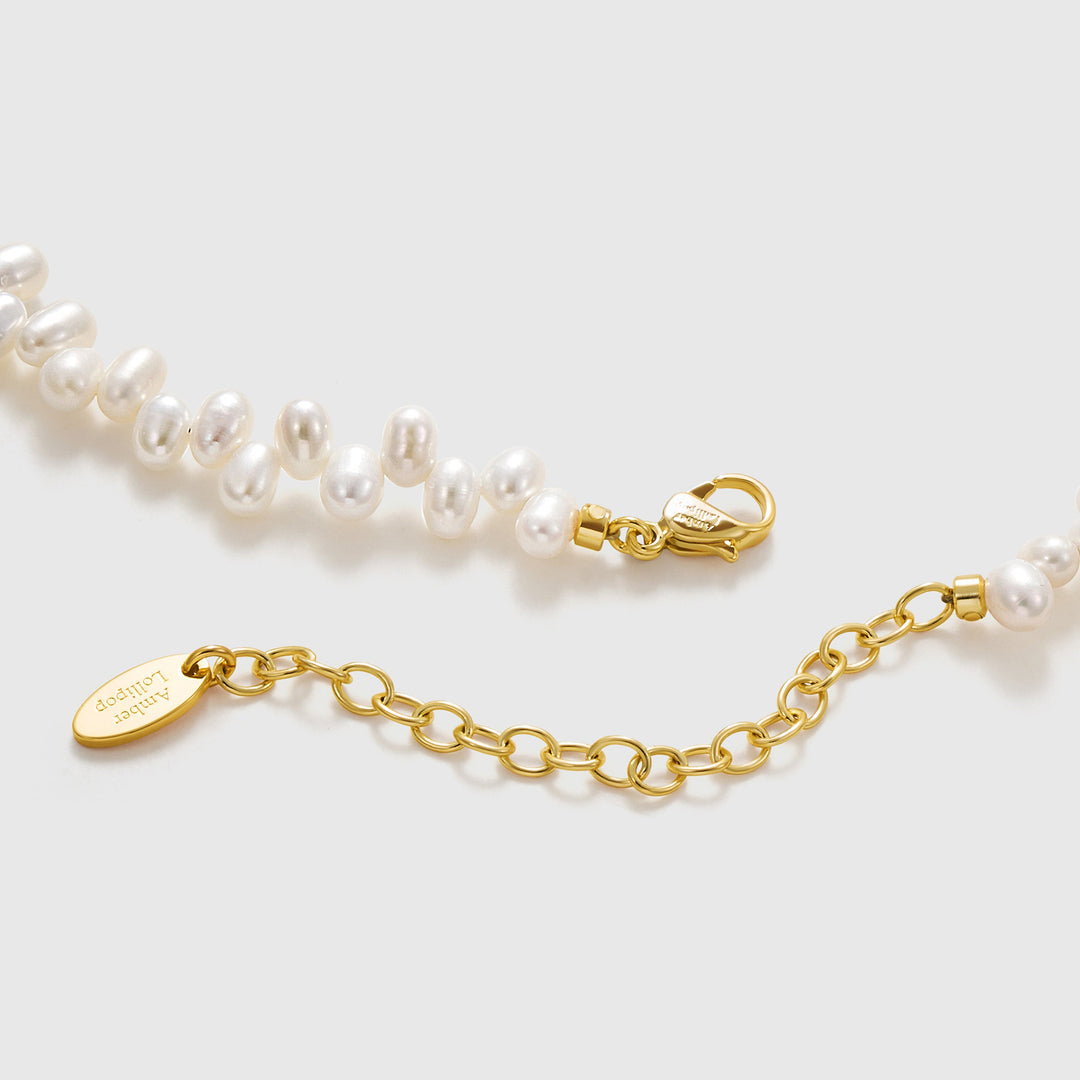 Irregular Pearl Strand Necklace