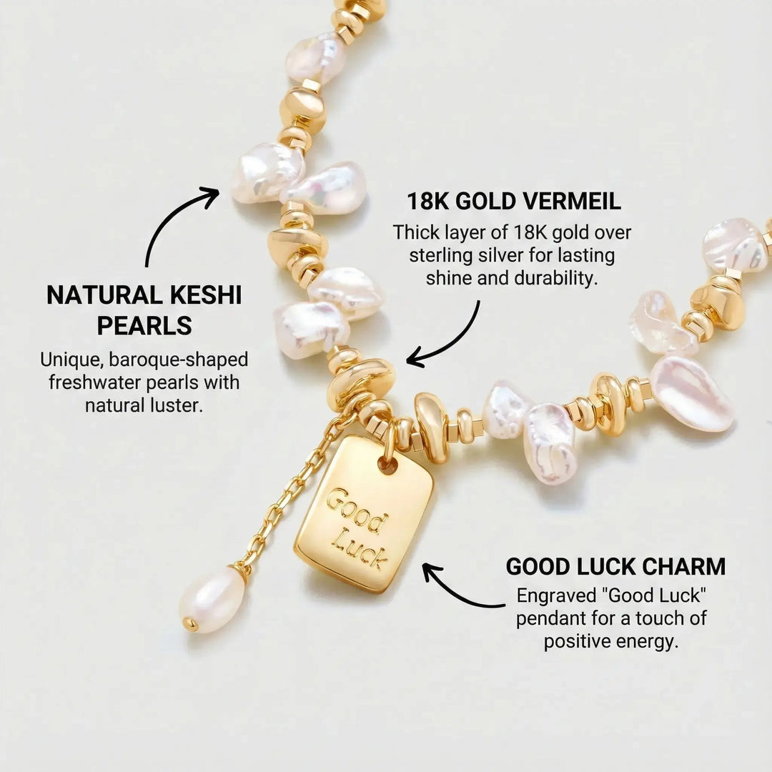 Lucky Charm Keshi Pearl Bracelet