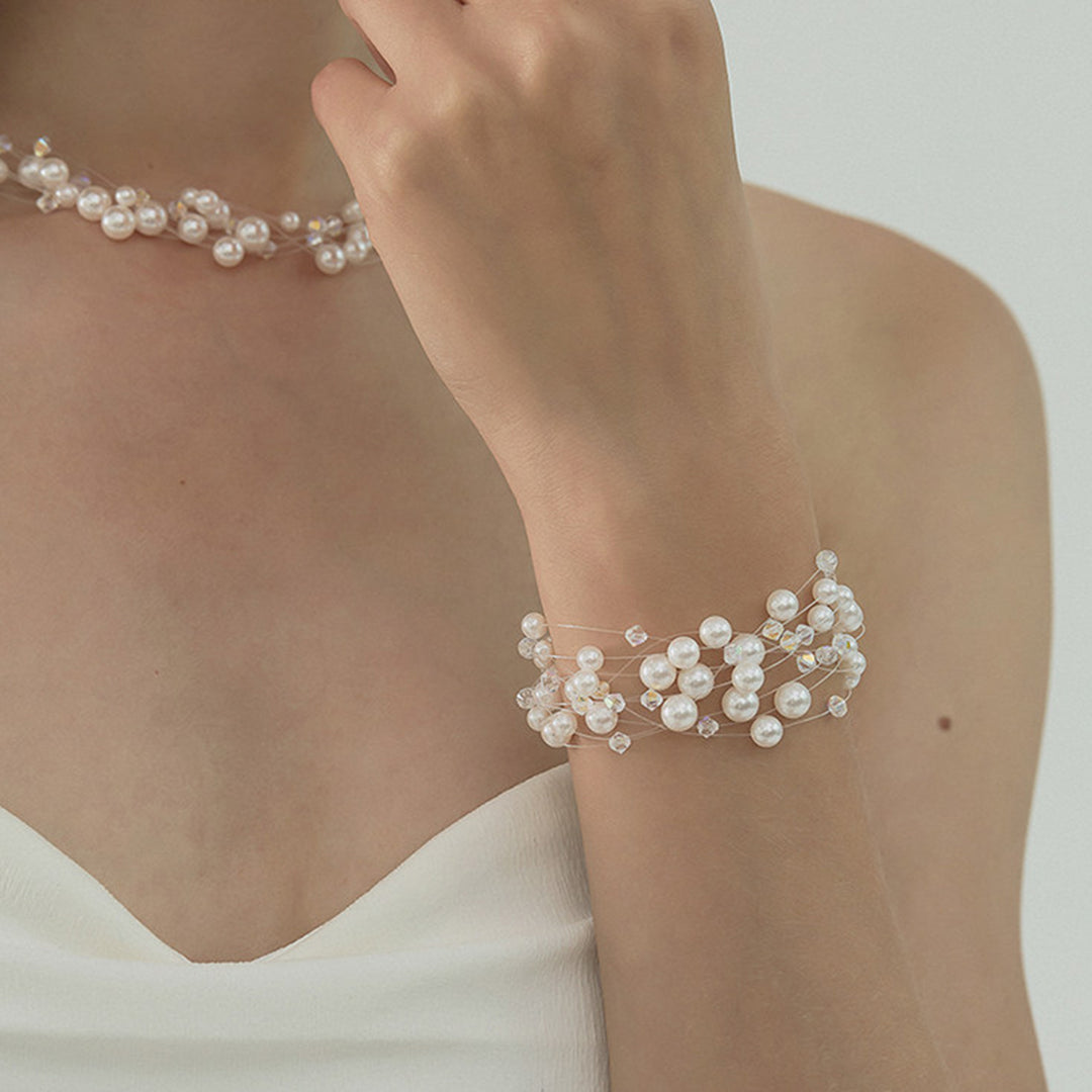 Starlit Galaxy Pearl Bracelet