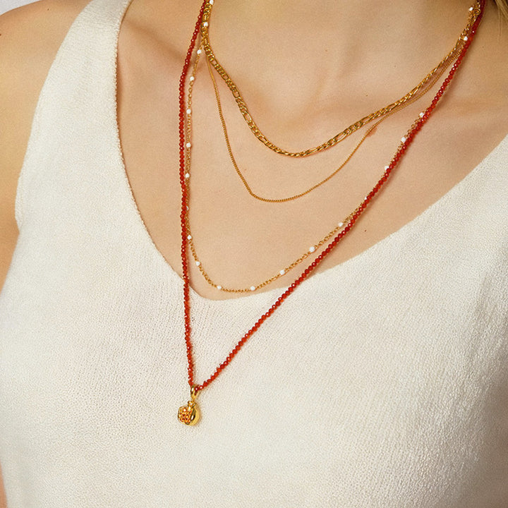 Scarlet Fortune Layered Necklace