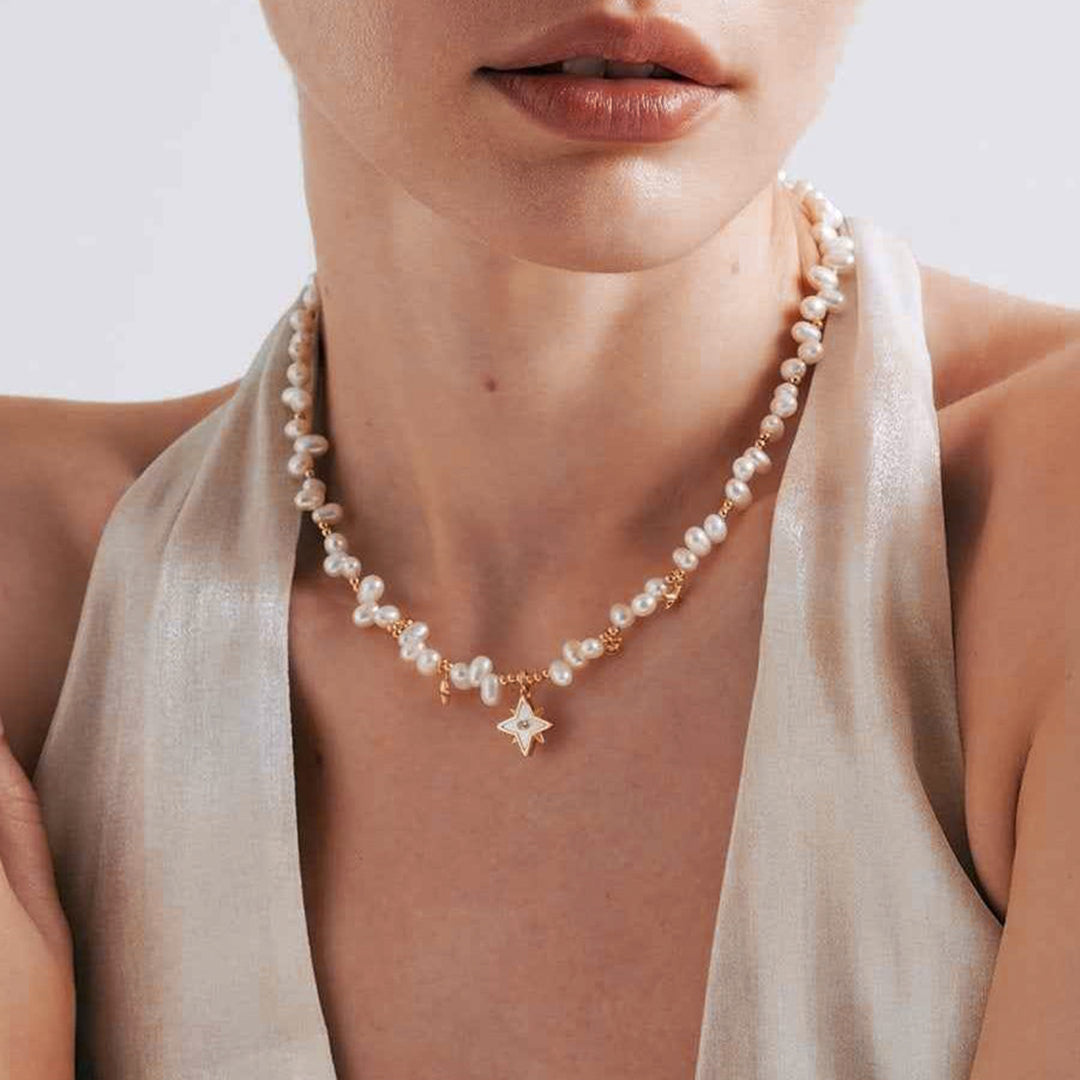 Radiant Star Pearl Necklace