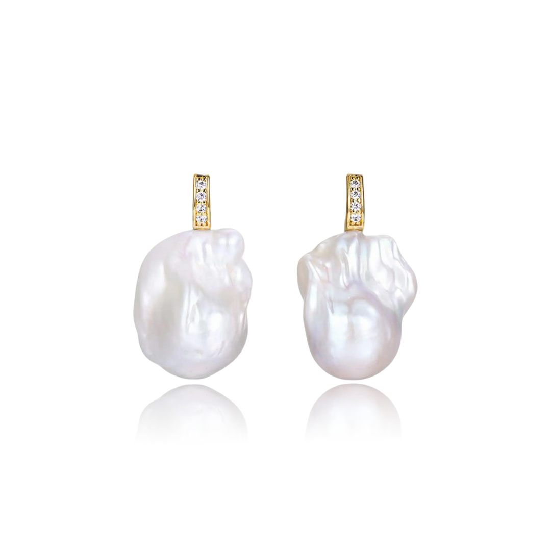 Petal Glow Baroque Pearl Earrings