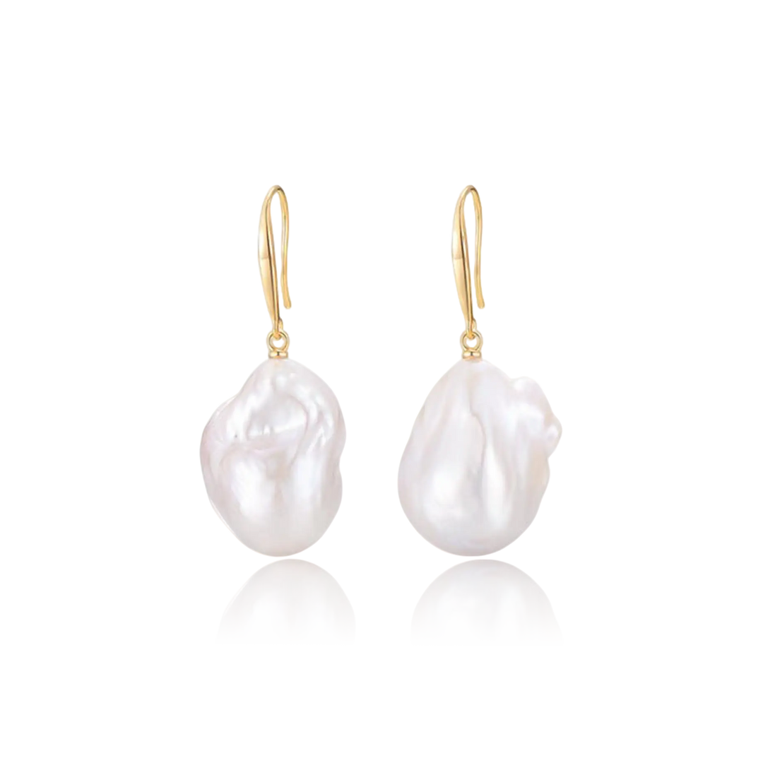Natural Form Baroque Pearl Earrings