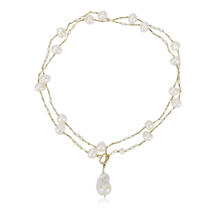 Timeless Pearl Cascade Necklace