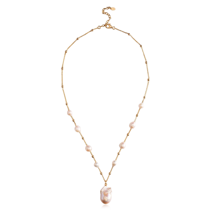 Gypsophila Baroque Pearl Necklace
