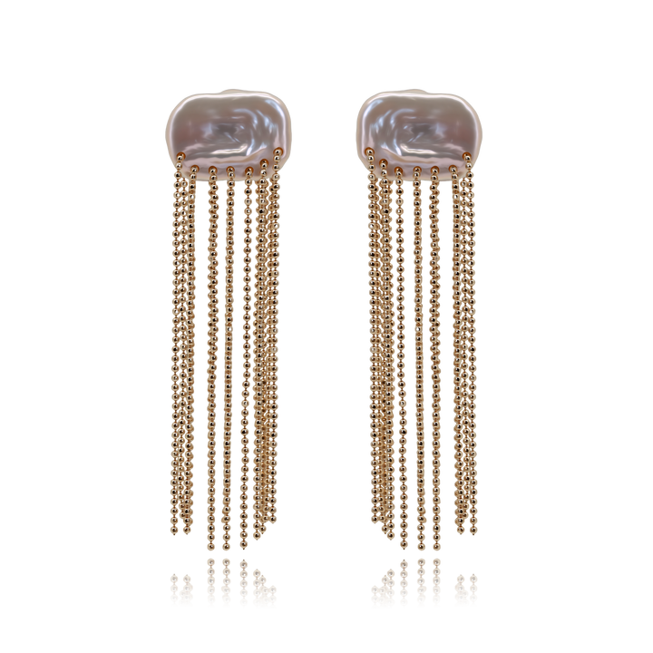 Celeste Pearl Fringe Earrings