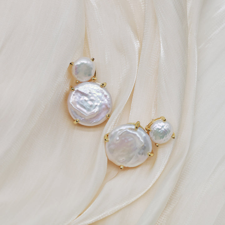 Luna Pearl Duo Earrings