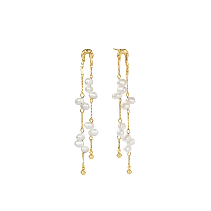 Coastal Glow Pearl Drop Earrings