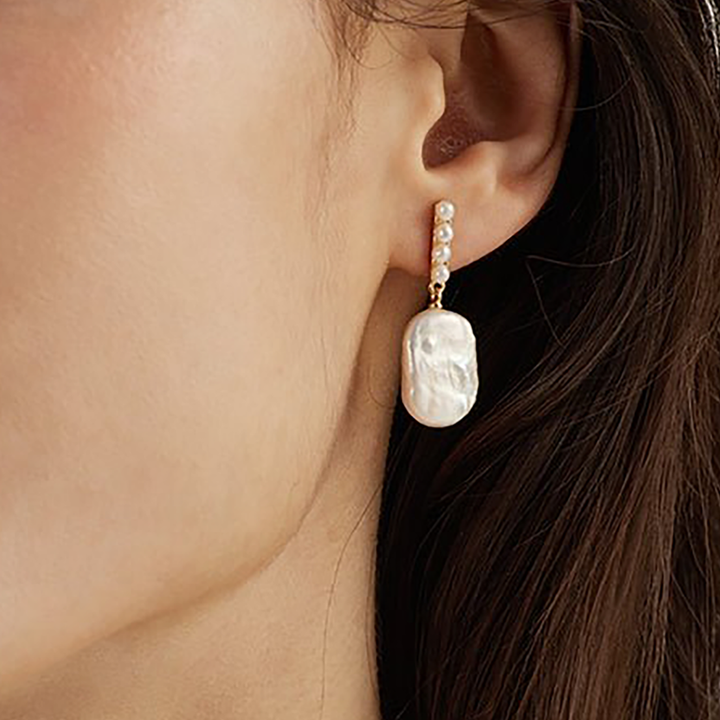 Modern Muse Pearl Dangle Earrings