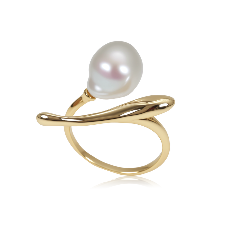 Minimal Curve Pearl Ring