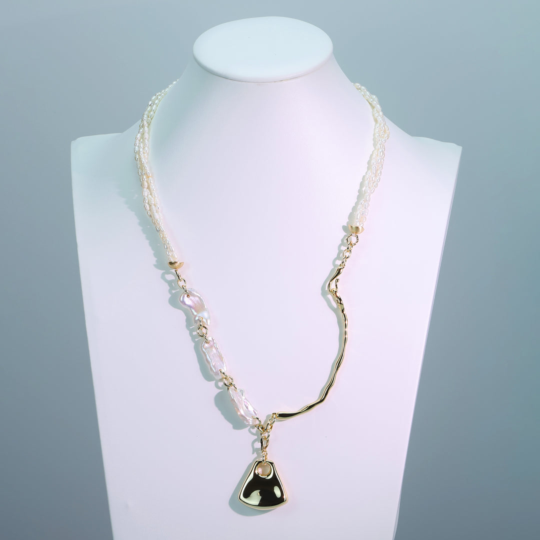 Ocean Pearl Drop Pendant Necklace