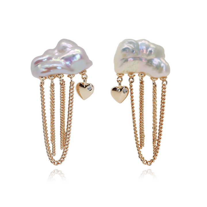 Rainfall Pearl Chain Earrings