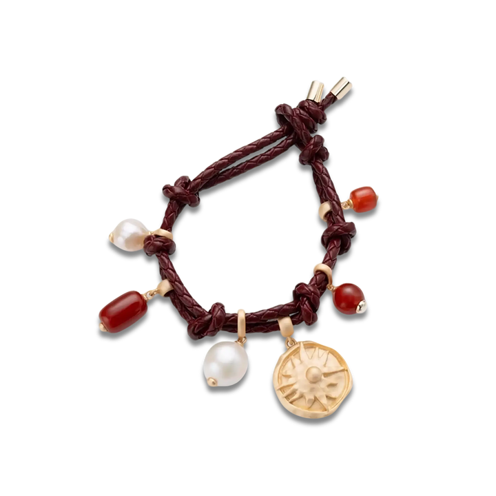 Solar Radiance Red Agate Bracelet