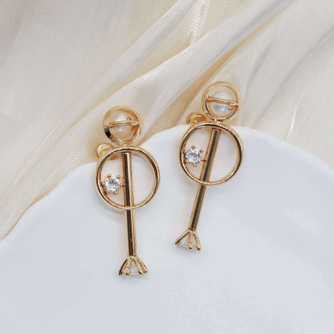 Orbit Pearl Drop Earrings